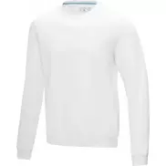 Męska organiczna bluza Jasper wykonana z recyclingu i posiadająca certyfikat GOTS, xs, biały