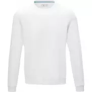 Męska organiczna bluza Jasper wykonana z recyclingu i posiadająca certyfikat GOTS, xs, biały