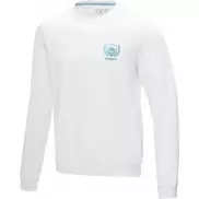 Męska organiczna bluza Jasper wykonana z recyclingu i posiadająca certyfikat GOTS, s, biały