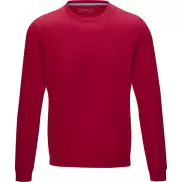 Męska organiczna bluza Jasper wykonana z recyclingu i posiadająca certyfikat GOTS, s, czerwony