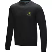 Męska organiczna bluza Jasper wykonana z recyclingu i posiadająca certyfikat GOTS, s, czarny