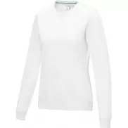 Damska organiczna bluza Jasper wykonana z GRS z recyclingu i posiadająca certyfikat GOTS, xs, biały