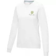 Damska organiczna bluza Jasper wykonana z GRS z recyclingu i posiadająca certyfikat GOTS, xs, biały