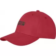6-panelowa czapka Davis, czerwony