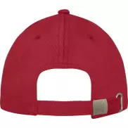 6-panelowa czapka Davis, czerwony