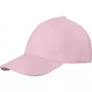 6-panelowa czapka baseballowa Darton, różowy