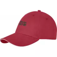 6-panelowa czapka baseballowa Darton, czerwony