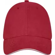 6-panelowa czapka baseballowa Darton, czerwony