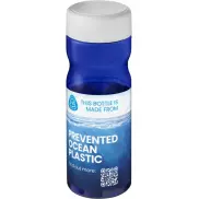 H2O Active® Eco Base 650 ml screw cap water bottle, niebieski, biały