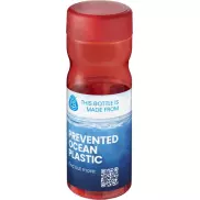 H2O Active® Eco Base 650 ml screw cap water bottle, czerwony