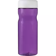 H2O Active® Eco Base 650 ml screw cap water bottle, fioletowy, biały