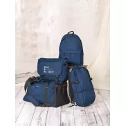 Plecak Baikal z plastiku GRS z recyclingu, niebieski