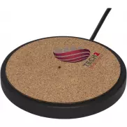 Bezprzewodowa ładowarka indukcyjna Kivi o mocy 10 W z korka/wapienia, czarny, piasek pustyni