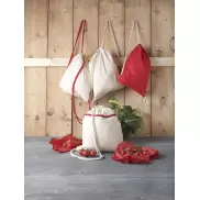 Plecak Oregon wykonany z bawełny o gramaturze 140 g/m² ze sznurkiem ściągającym, czerwony