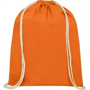 Plecak Oregon wykonany z bawełny o gramaturze 140 g/m² ze sznurkiem ściągającym, pomarańczowy
