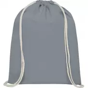 Plecak Oregon wykonany z bawełny o gramaturze 140 g/m² ze sznurkiem ściągającym, szary