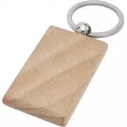 Prostokątny brelok do kluczy Gian z drewna z brzozy, piasek pustyni