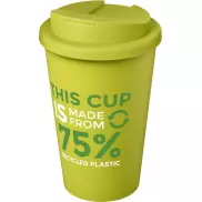 Kubek Americano® Eco z recyklingu o pojemności 350 ml z pokrywą odporną na zalanie, zielony