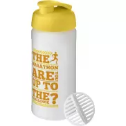 Shaker Baseline Plus o pojemności 500 ml, żółty, biały