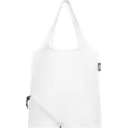 Sabia składana torba z długimi uchwytami z tworzywa RPET, biały