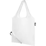 Sabia składana torba z długimi uchwytami z tworzywa RPET, biały