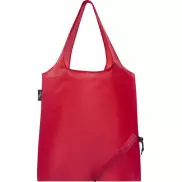 Sabia składana torba z długimi uchwytami z tworzywa RPET, czerwony