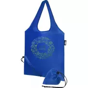 Sabia składana torba z długimi uchwytami z tworzywa RPET, niebieski