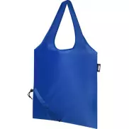 Sabia składana torba z długimi uchwytami z tworzywa RPET, niebieski