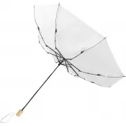 Składany wiatroodporny parasol 51 cm z PET z recyklingu Birgit, biały