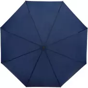 Składany wiatroodporny parasol 51 cm z PET z recyklingu Birgit, niebieski
