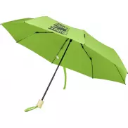 Składany wiatroodporny parasol 51 cm z PET z recyklingu Birgit, zielony