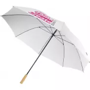 Wiatroodporny parasol golfowy 76 cm z PET z recyklingu Romee, biały