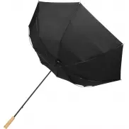 Wiatroodporny parasol golfowy 76 cm z PET z recyklingu Romee, czarny