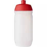 Bidon HydroFlex™ Clear o pojemności 500 ml, czerwony, biały