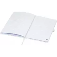 Notatnik w formacie A5 z papieru z recyklingu z okładką z plastiku z recyklingu Honua, biały
