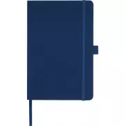 Notatnik w formacie A5 z papieru z recyklingu z okładką z plastiku z recyklingu Honua, niebieski