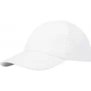 Mica 6 panelowa czapka GRS z recyklingu o młodzieżowym kroju, biały