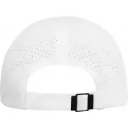 Mica 6 panelowa czapka GRS z recyklingu o młodzieżowym kroju, biały