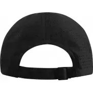 Mica 6 panelowa czapka GRS z recyklingu o młodzieżowym kroju, czarny