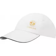 Morion dwukolorowa 6 panelowa czapka GRS z recyklingu o młodzieżowym kroju, biały