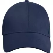 Trona 6 panelowa czapka GRS z recyklingu, niebieski