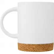 Neiva Kubek ceramiczny o pojemności 425 ml z korkową podstawą, biały