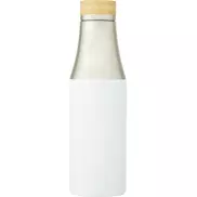 Hulan miedziana, próżniowo izolowana butelka o pojemności 540 ml z bambusową pokrywką, biały