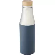 Hulan miedziana, próżniowo izolowana butelka o pojemności 540 ml z bambusową pokrywką, niebieski