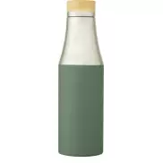 Hulan miedziana, próżniowo izolowana butelka o pojemności 540 ml z bambusową pokrywką, zielony