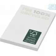 Karteczki samoprzylepne z recyklingu o wymiarach 50 x 75 mm Sticky-Mate® , 25 pages, biały