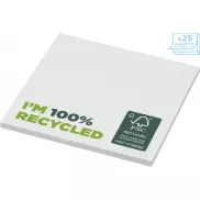 Karteczki samoprzylepne z recyklingu o wymiarach 75 x 75 mm Sticky-Mate®, 25 pages, biały