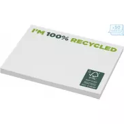 Karteczki samoprzylepne z recyklingu o wymiarach 100 x 75 mm Sticky-Mate®, 25 pages, biały