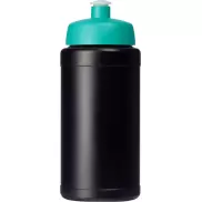 Baseline 500 ml butelka sportowa z recyklingu, czarny, niebieski