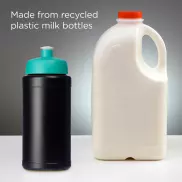 Baseline 500 ml butelka sportowa z recyklingu, czarny, niebieski